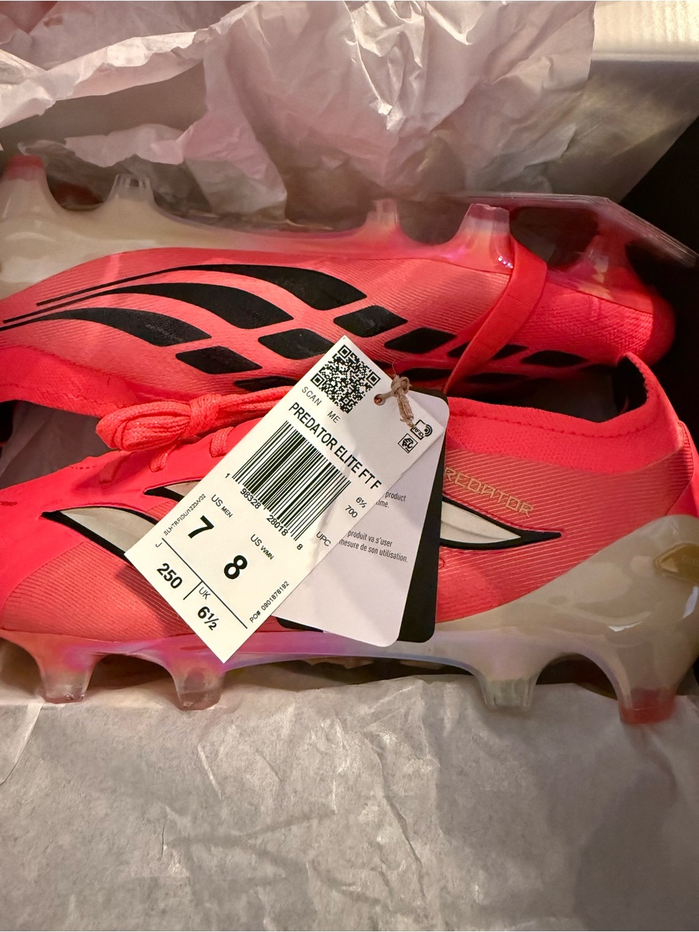 adidas Kids Soccer Cleats in Bright Pink/Black